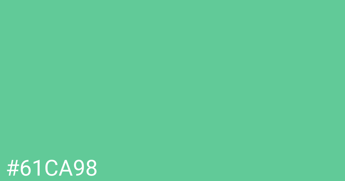 Hex color #61ca98 graphic