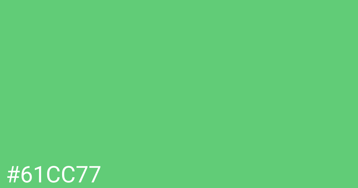 Hex color #61cc77 graphic