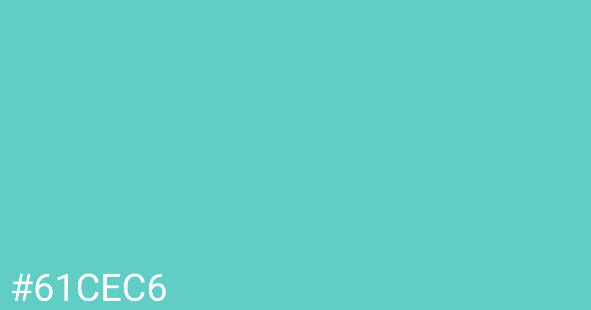 Hex color #61cec6 graphic