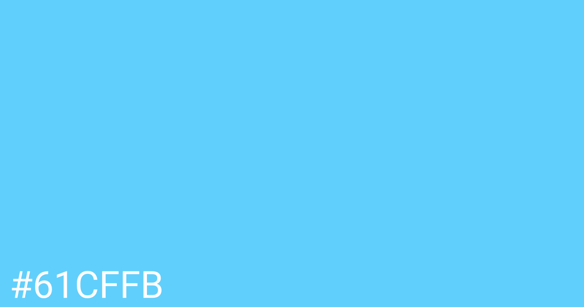 Hex color #61cffb graphic