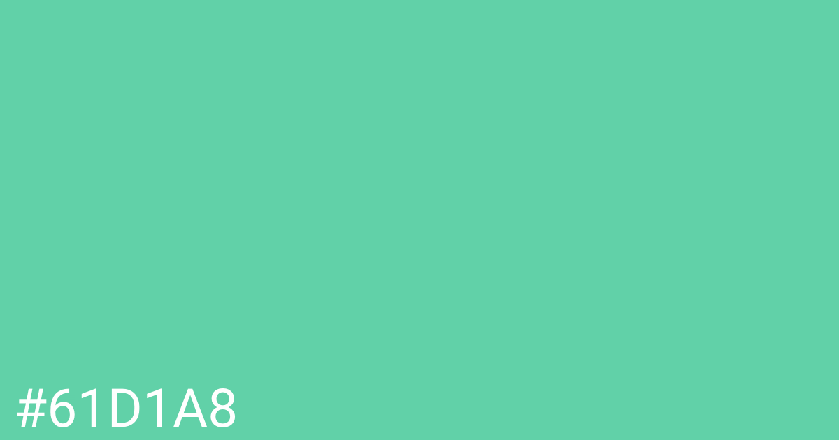 Hex color #61d1a8 graphic