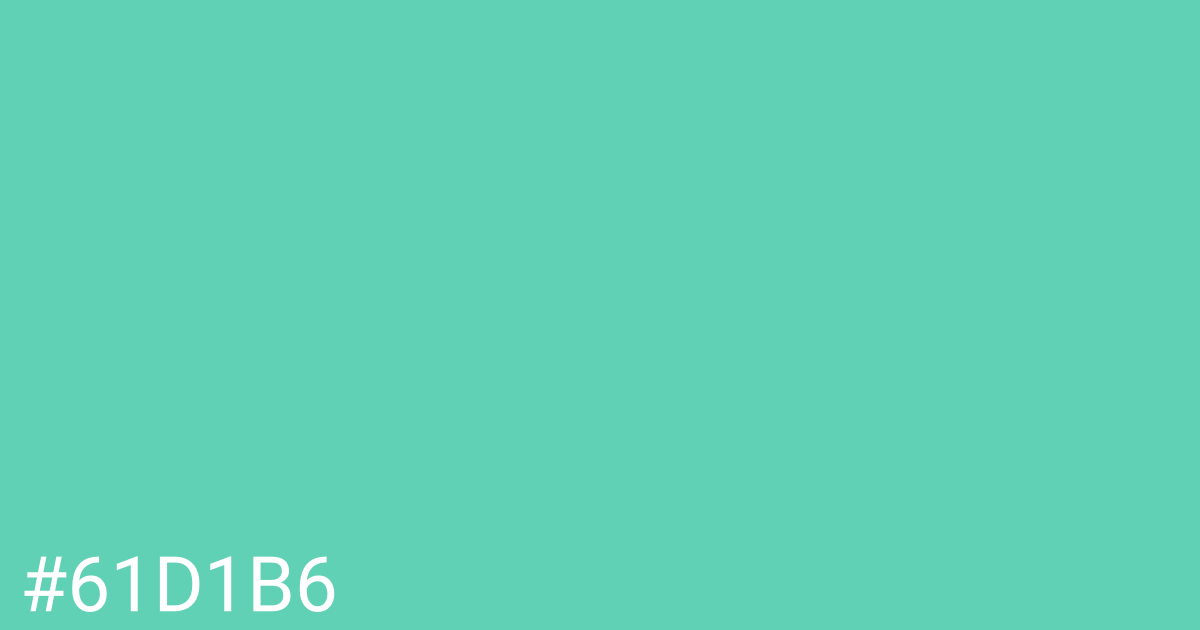 Hex color #61d1b6 graphic