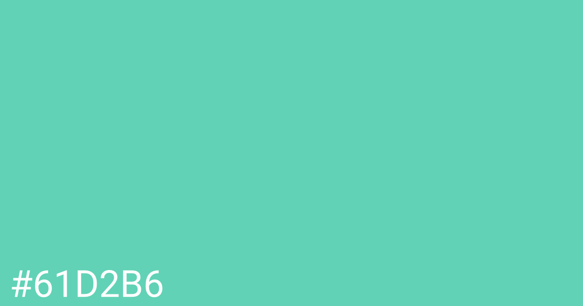 Hex color #61d2b6 graphic