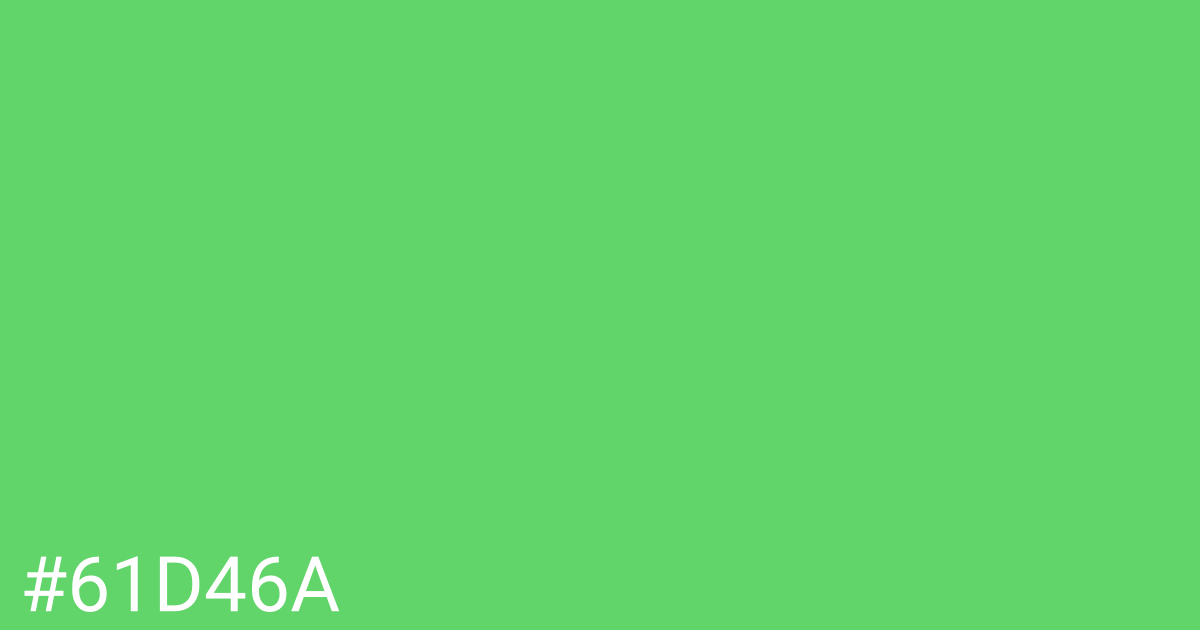 Hex color #61d46a graphic