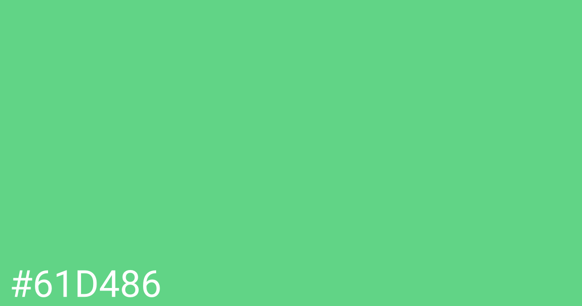 Hex color #61d486 graphic