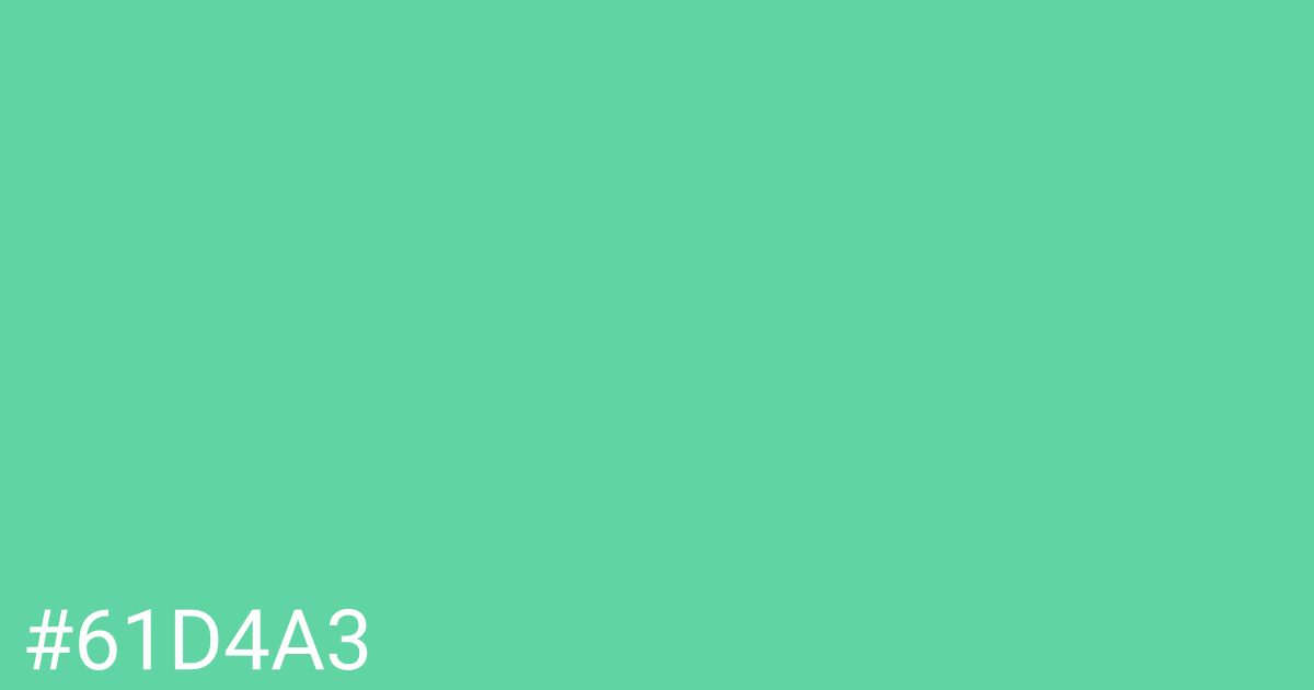 Hex color #61d4a3 graphic