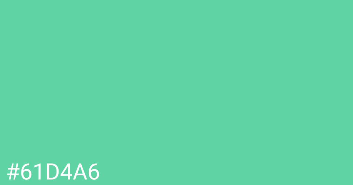 Hex color #61d4a6 graphic