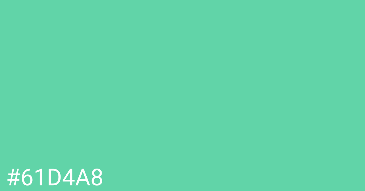 Hex color #61d4a8 graphic