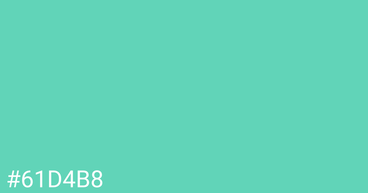 Hex color #61d4b8 graphic