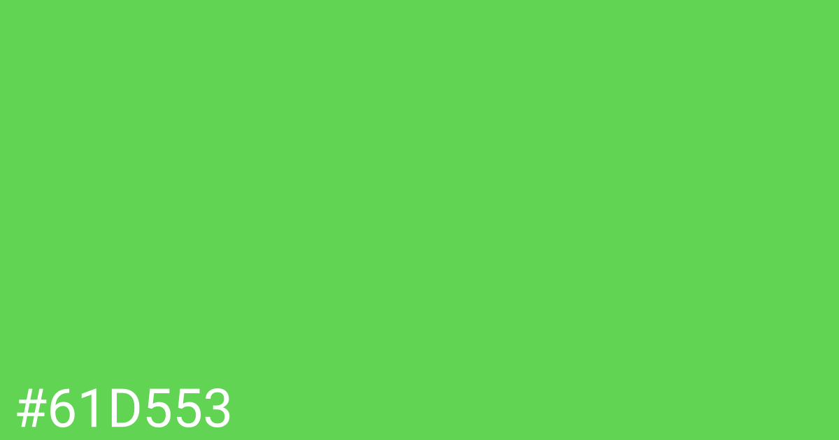 Hex color #61d553 graphic