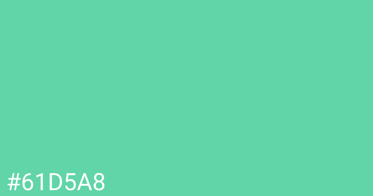 Hex color #61d5a8 graphic