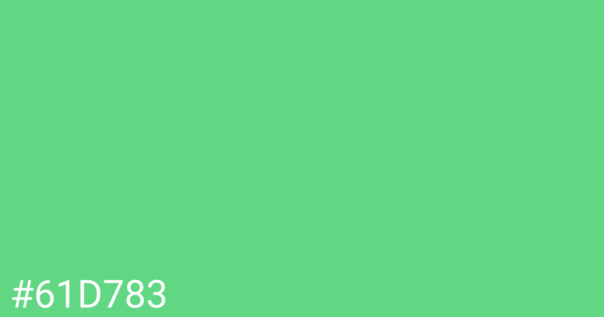 Hex color #61d783 graphic