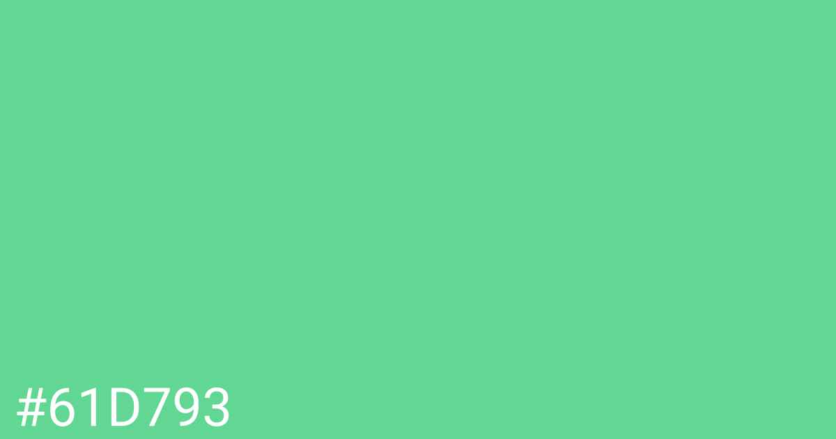 Hex color #61d793 graphic