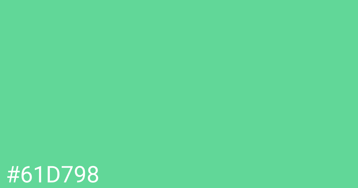 Hex color #61d798 graphic