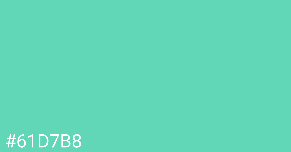 Hex color #61d7b8 graphic