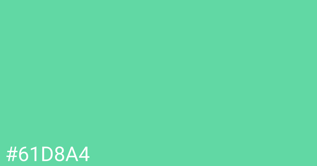 Hex color #61d8a4 graphic