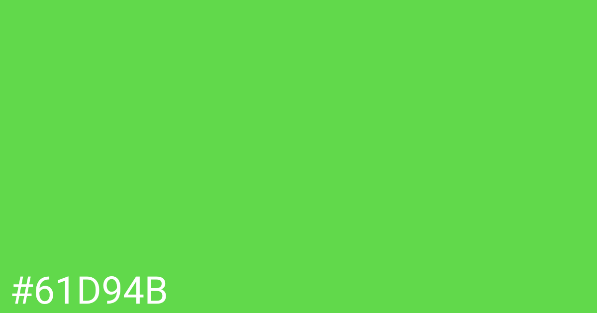 Hex color #61d94b graphic