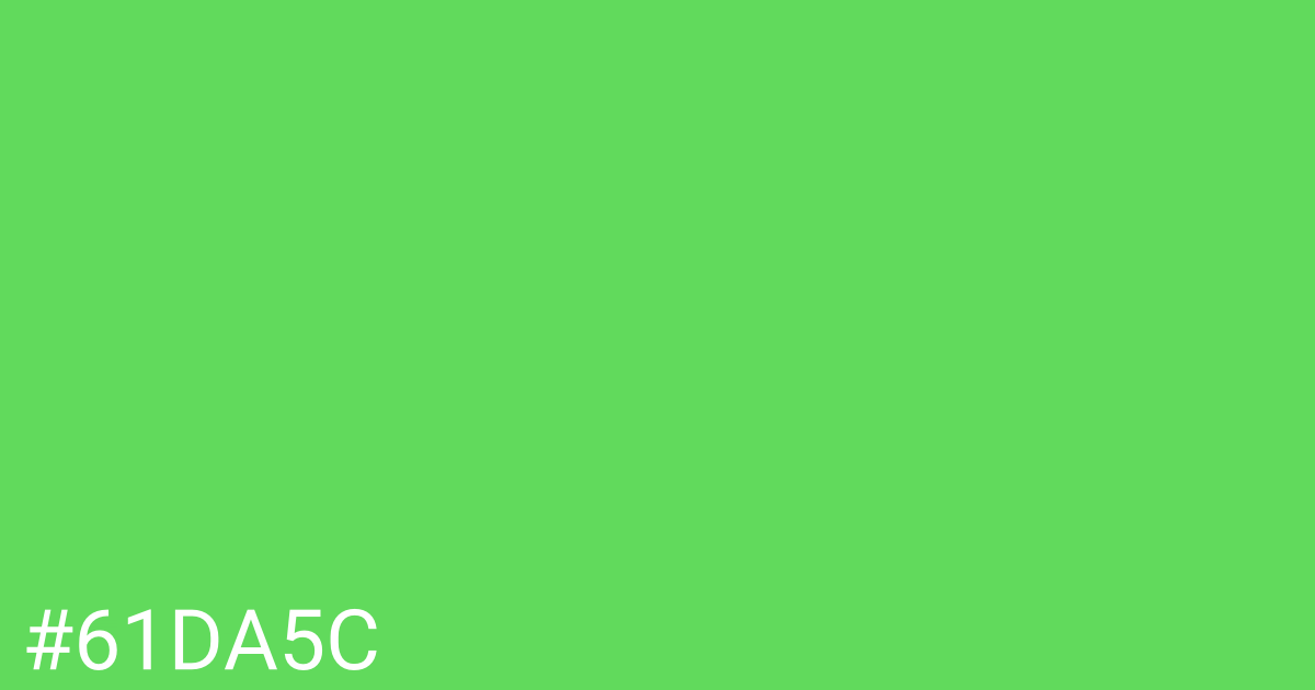 Hex color #61da5c graphic