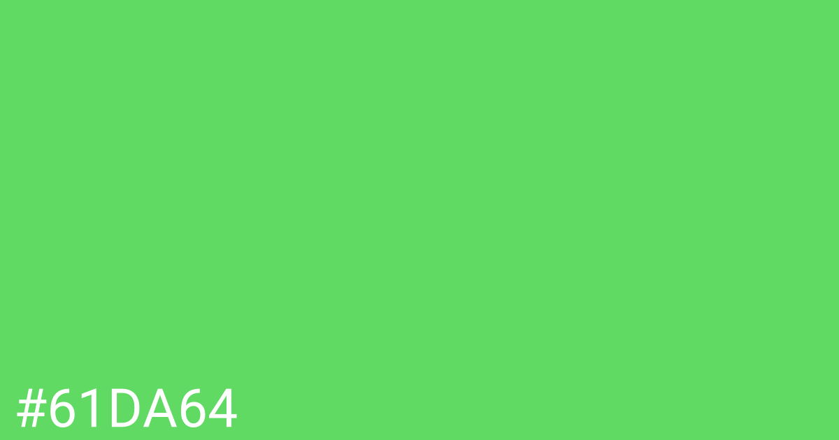 Hex color #61da64 graphic