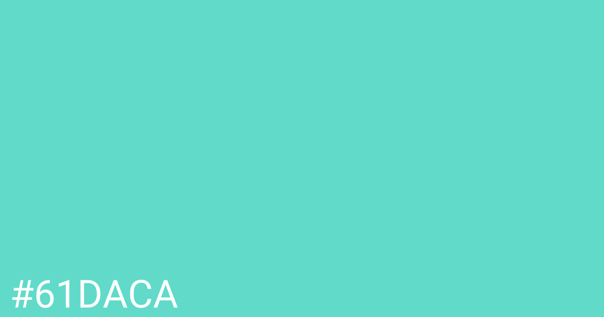 Hex color #61daca graphic