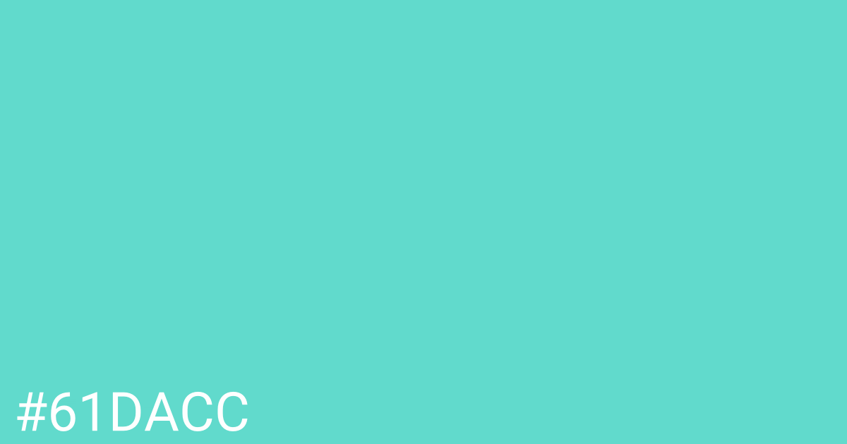 Hex color #61dacc graphic