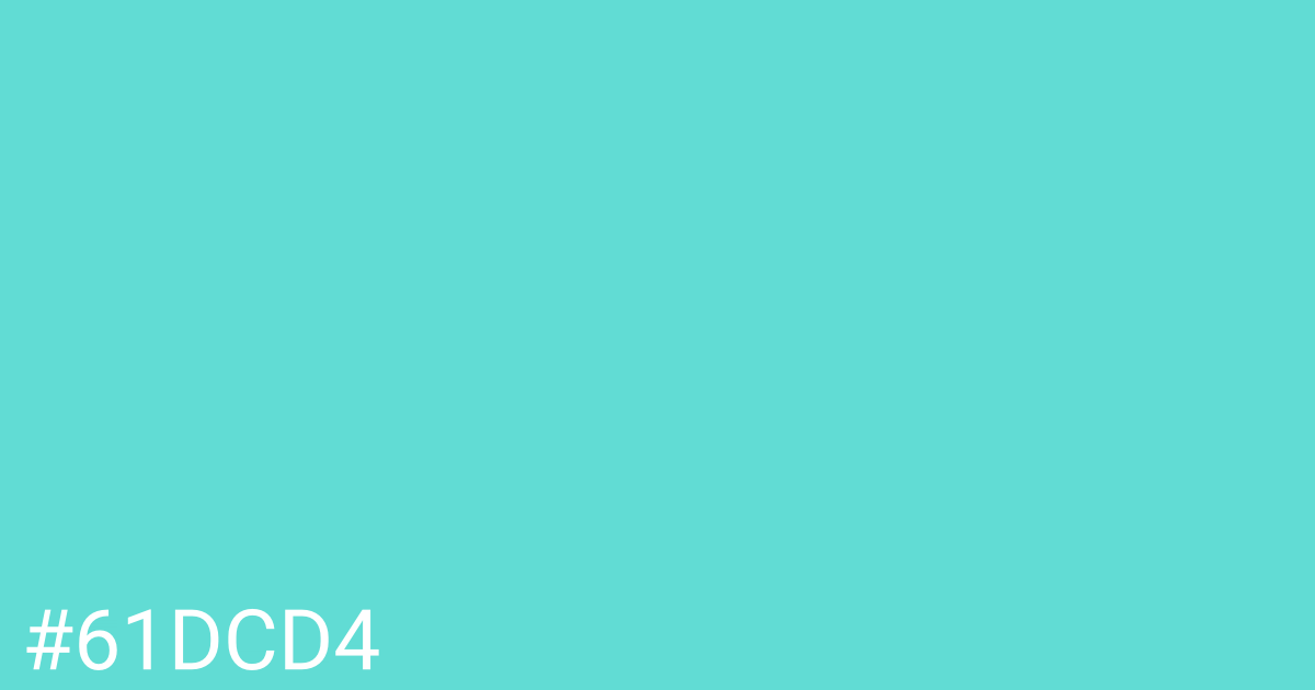 Hex color #61dcd4 graphic