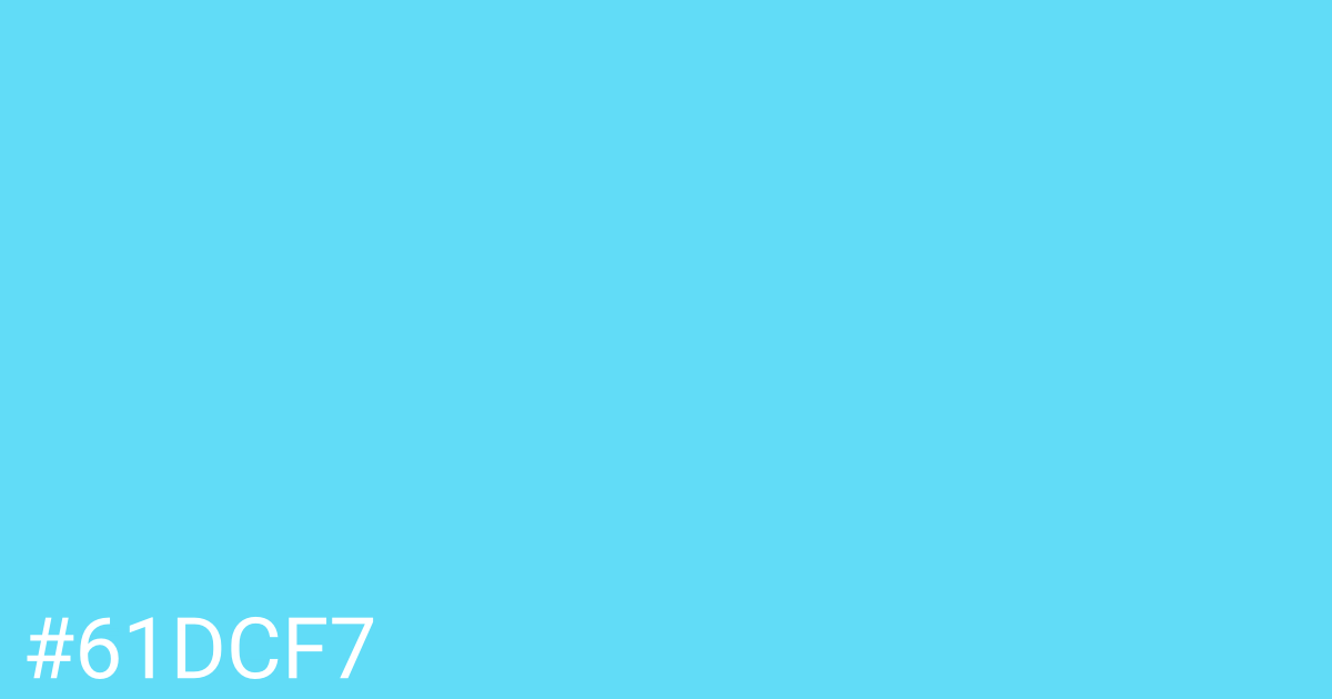 Hex color #61dcf7 graphic