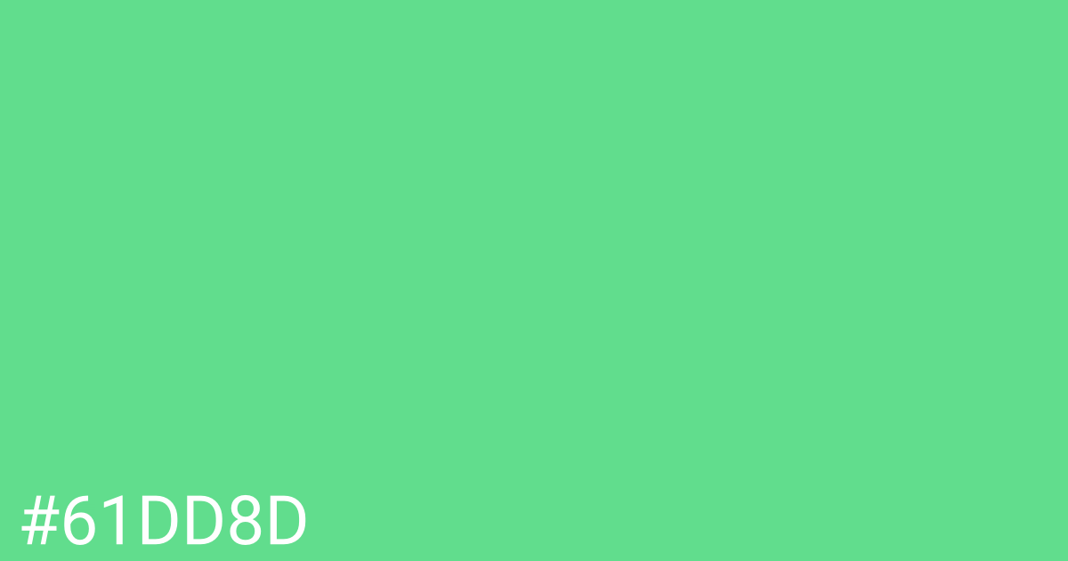 Hex color #61dd8d graphic