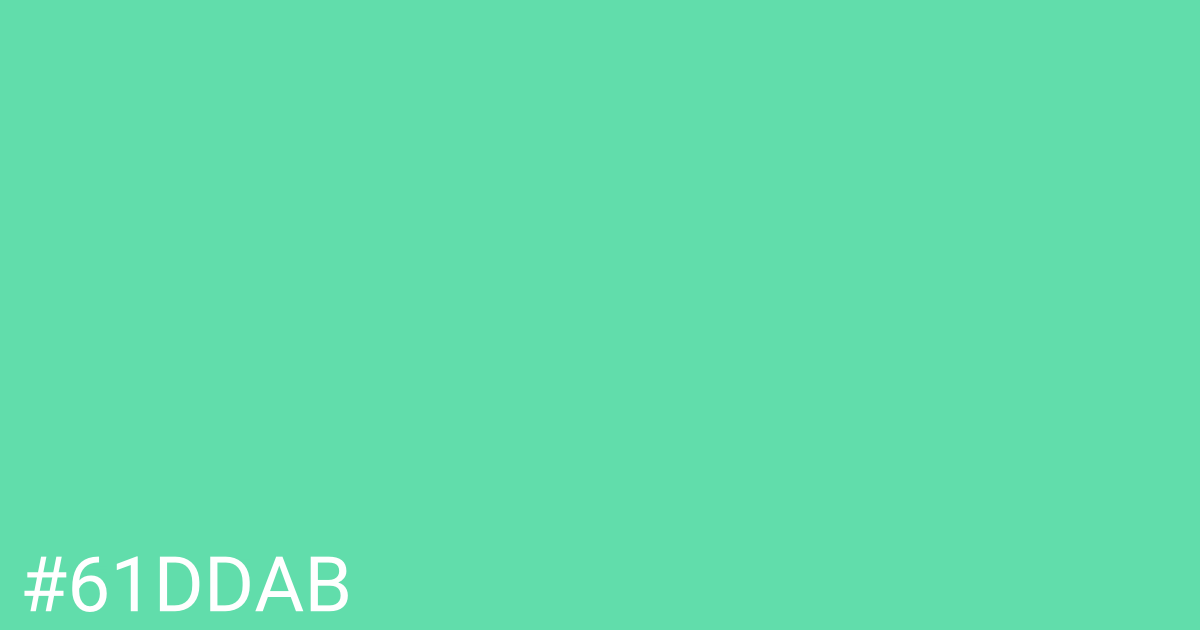 Hex color #61ddab graphic