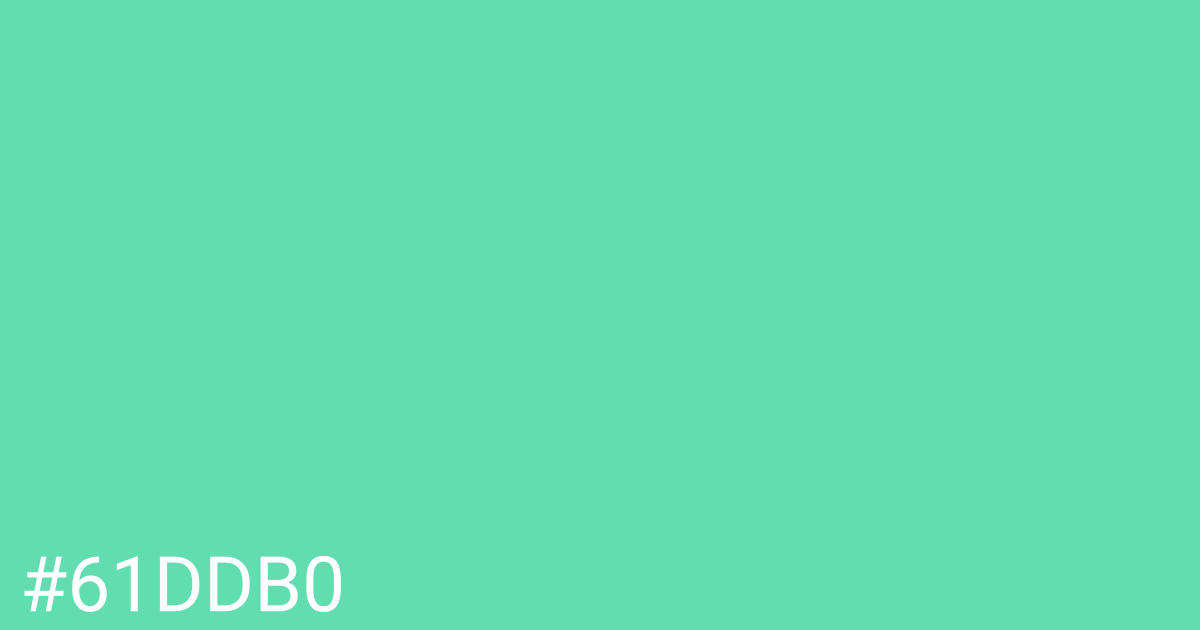 Hex color #61ddb0 graphic