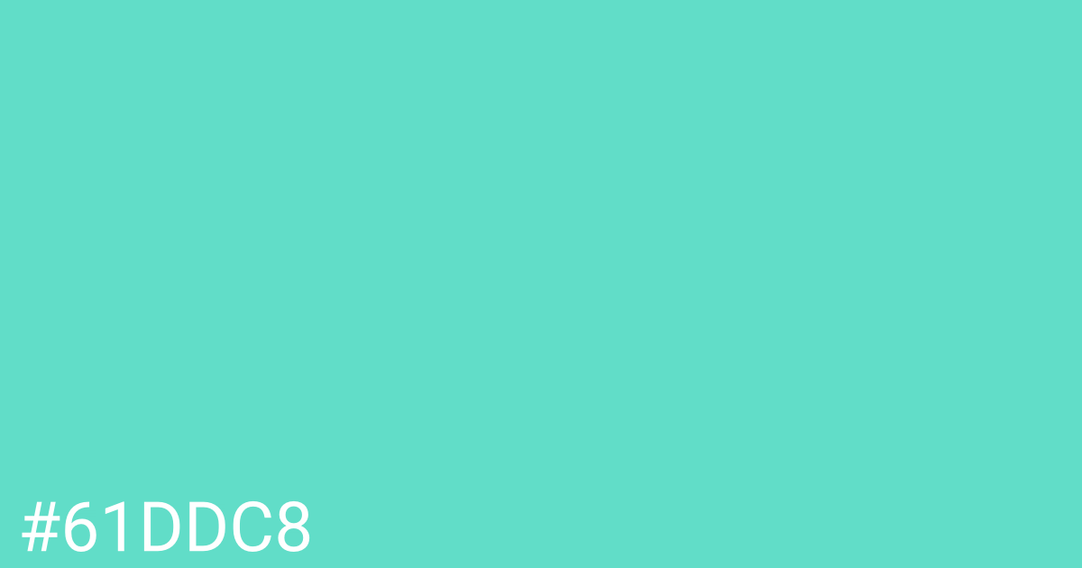 Hex color #61ddc8 graphic