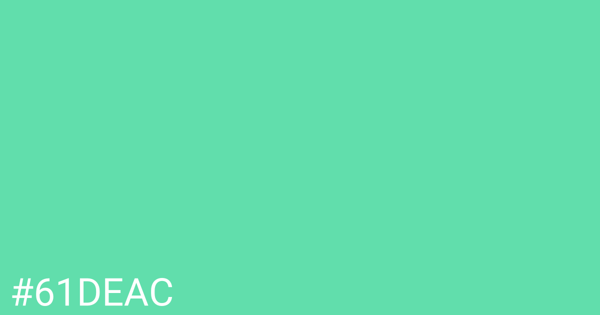 Hex color #61deac graphic