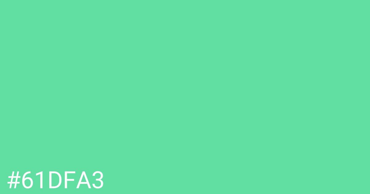 Hex color #61dfa3 graphic