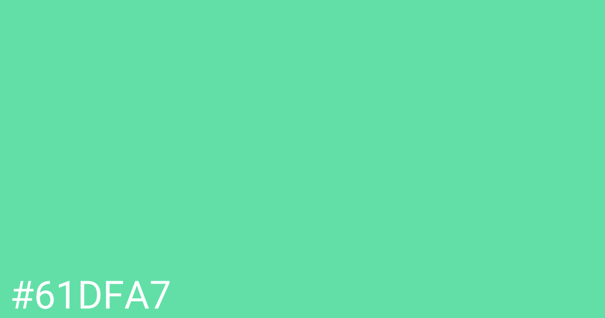 Hex color #61dfa7 graphic