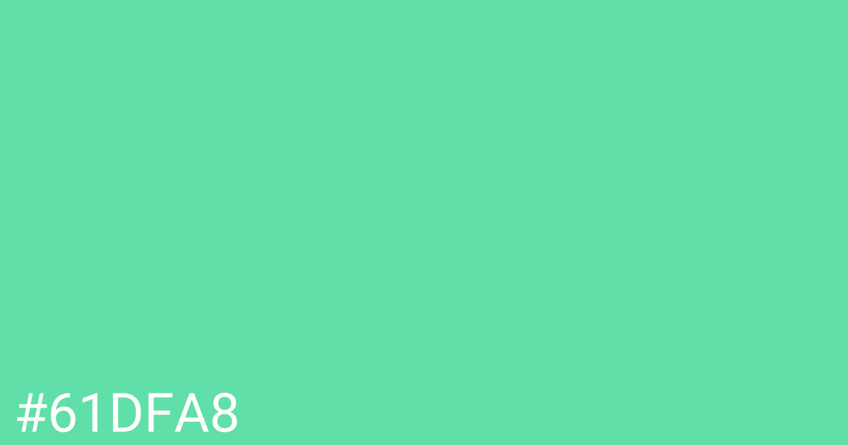 Hex color #61dfa8 graphic