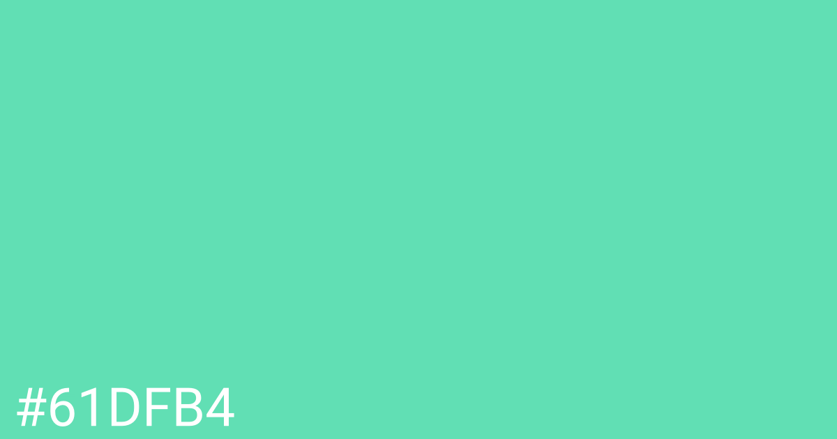 Hex color #61dfb4 graphic
