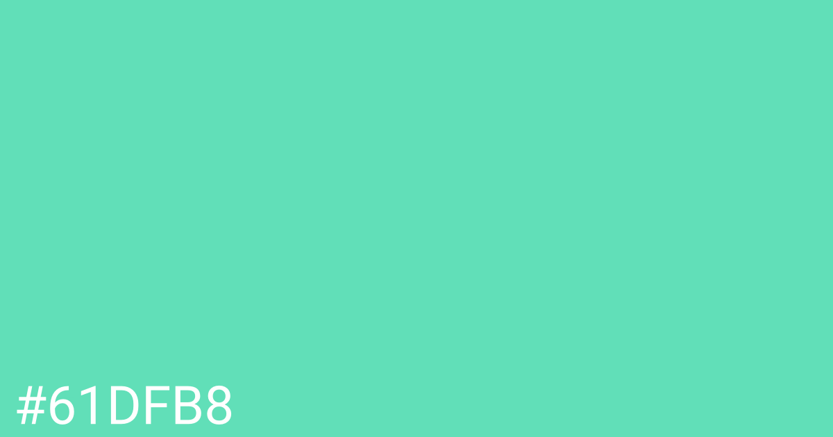 Hex color #61dfb8 graphic