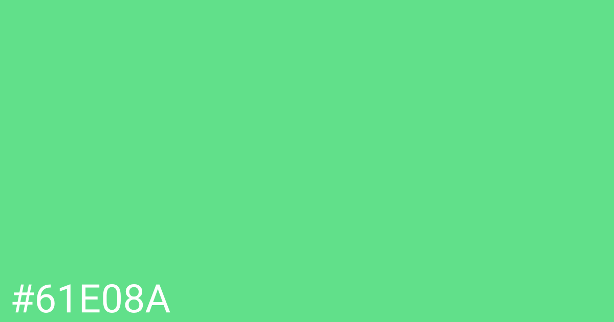 Hex color #61e08a graphic