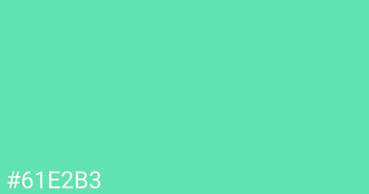 Hex color #61e2b3 graphic