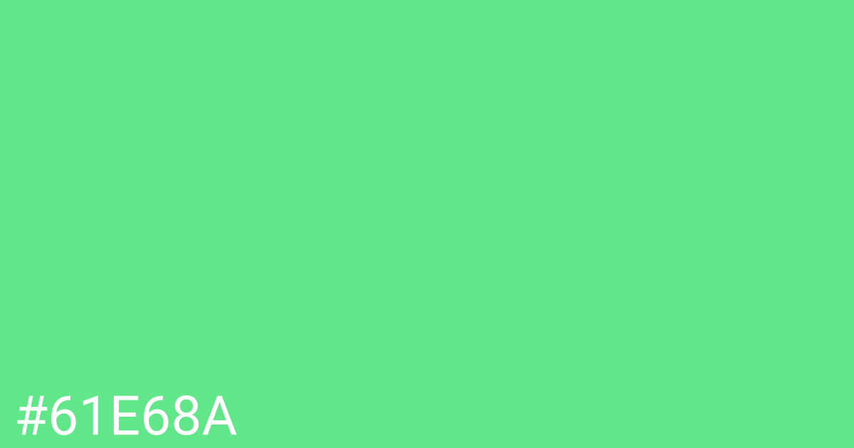 Hex color #61e68a graphic