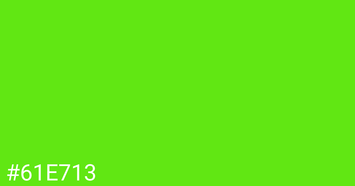 Hex color #61e713 graphic