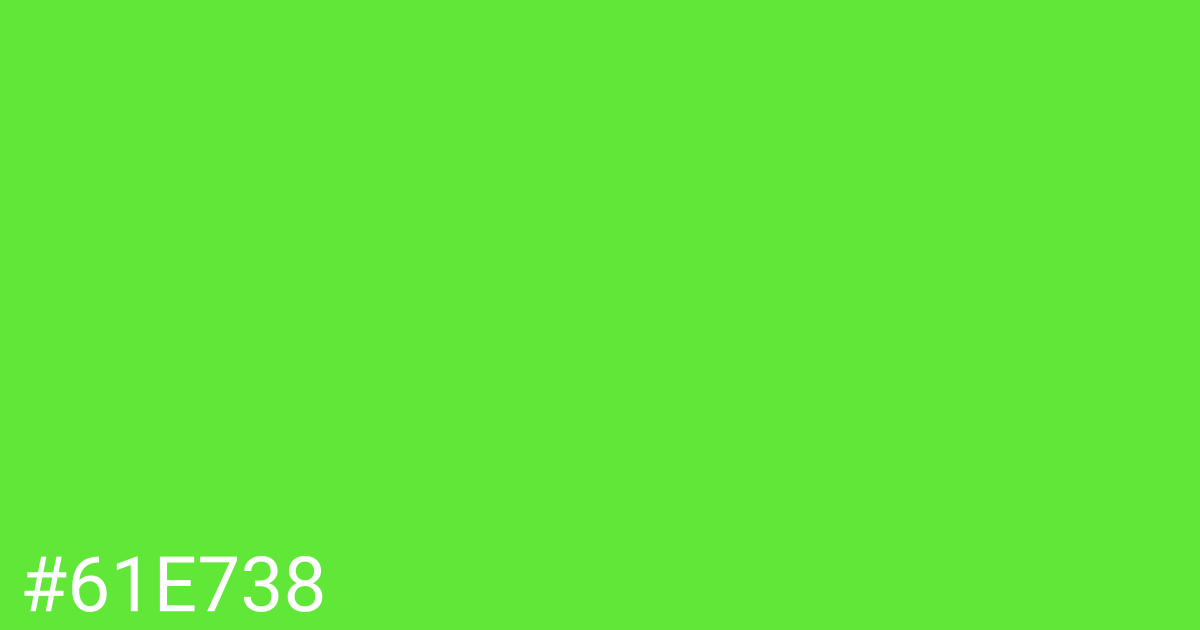 Hex color #61e738 graphic