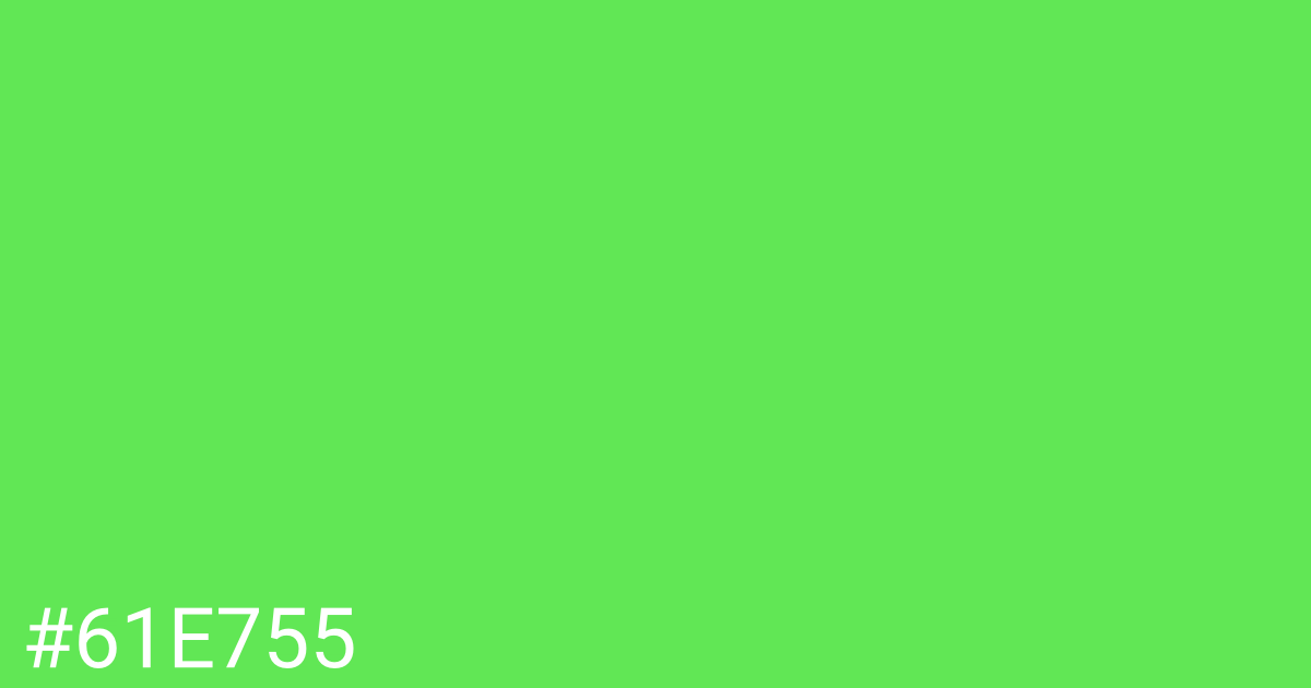 Hex color #61e755 graphic