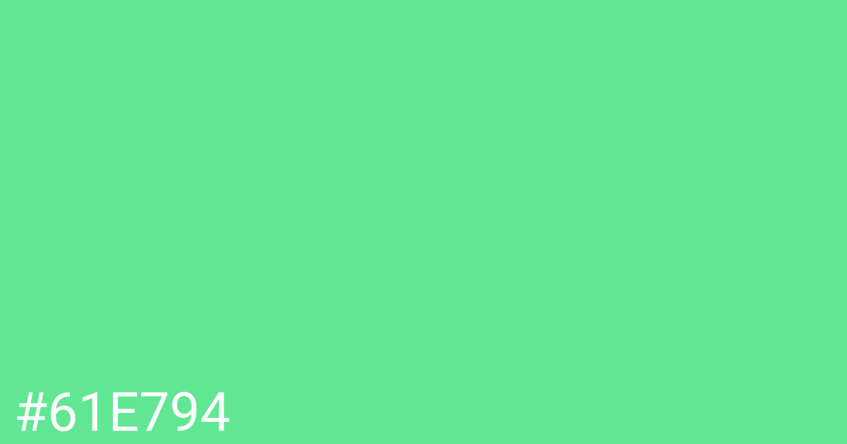 Hex color #61e794 graphic