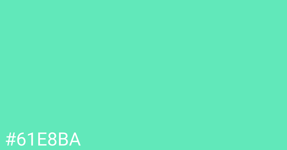 Hex color #61e8ba graphic