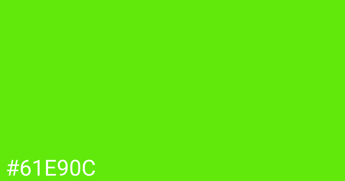 Hex color #61e90c graphic