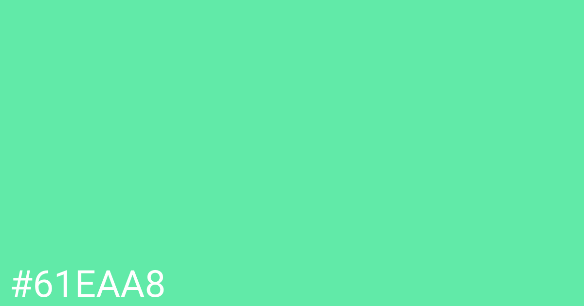 Hex color #61eaa8 graphic