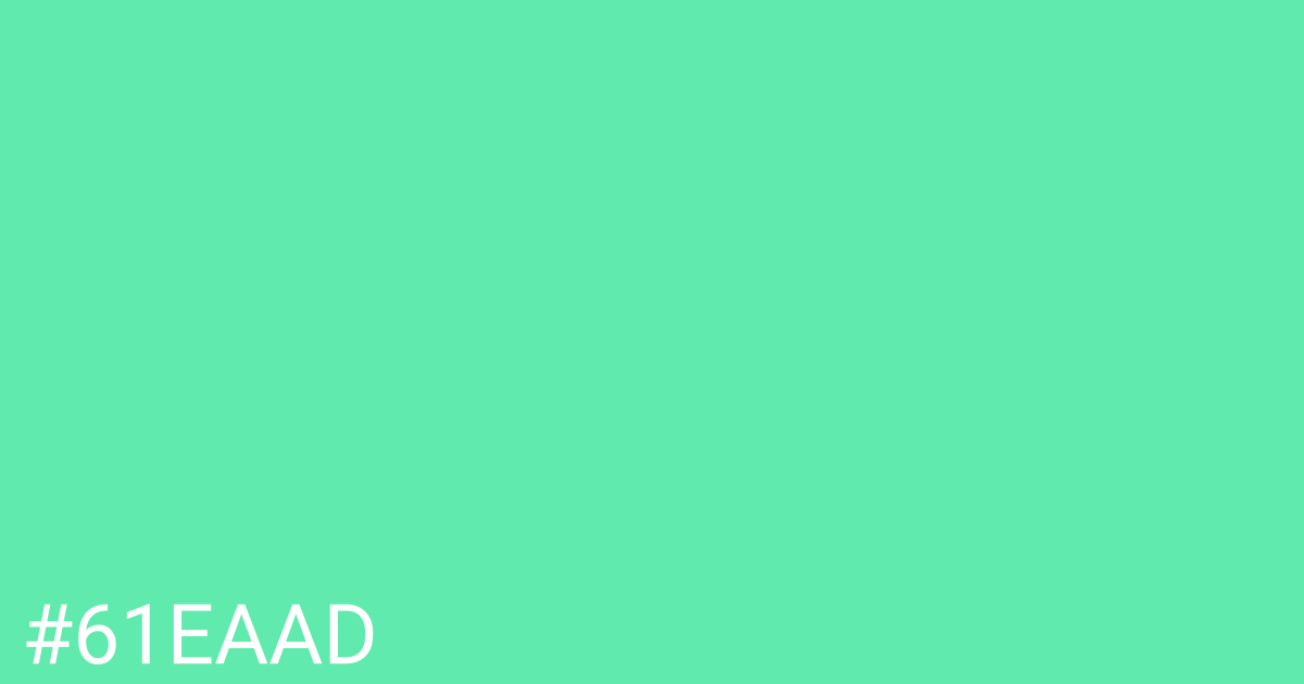 Hex color #61eaad graphic