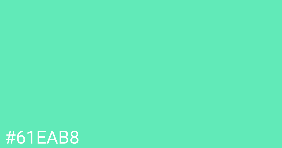 Hex color #61eab8 graphic