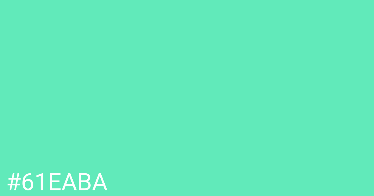 Hex color #61eaba graphic